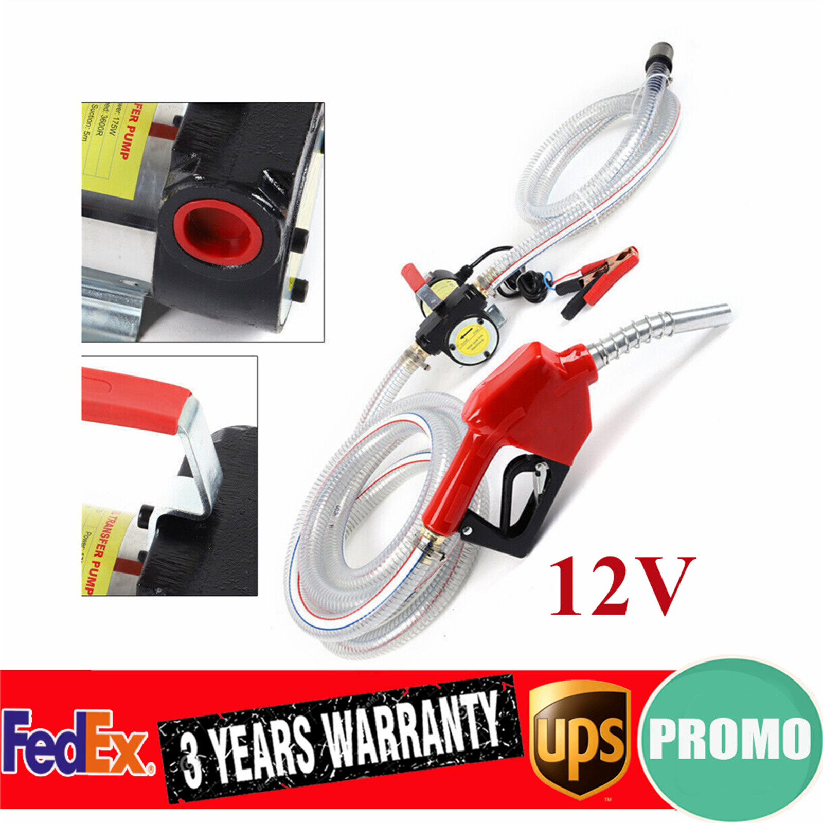 12V 50L/min High Quality Self-priming Transfer Pump 12 Volt Diesel Pump 200W NEW