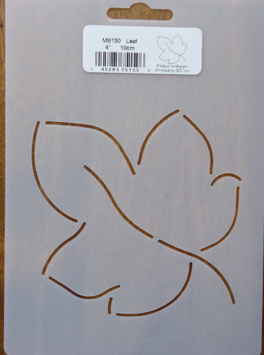 Stencil Quilting Leaf 4" 10cm quilt crafts embroidery QC  sew MB150 template