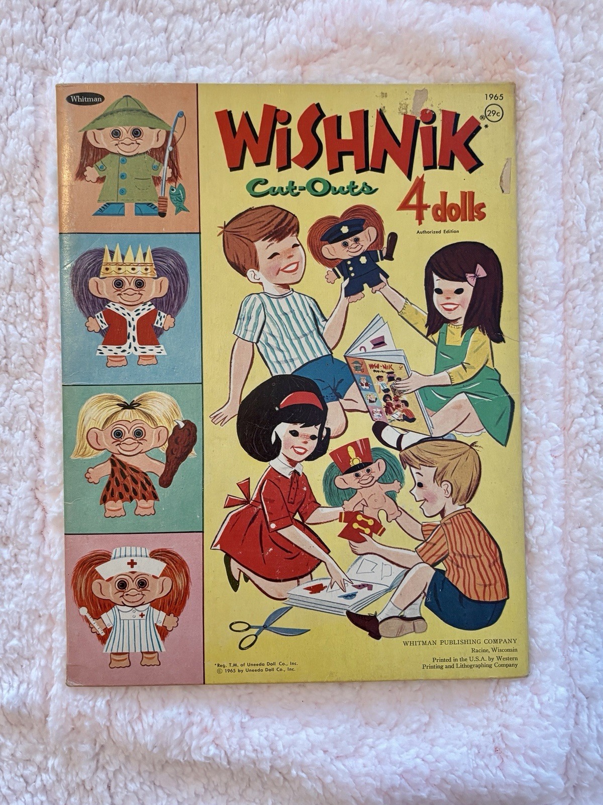 Vintage Wishnik Trolls Cutouts Paper Dolls 1966 (Cut-in great condition) Uneeda 