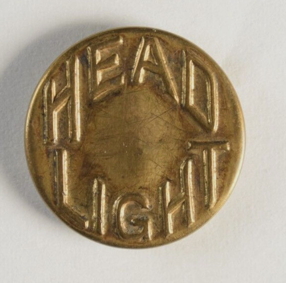 1900s-20s Head Light Wobble Shank Overall Button R161