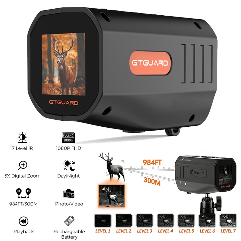 Lightweight Handheld Portable 984FT/300M Camera Night Vision Monocular Telescope