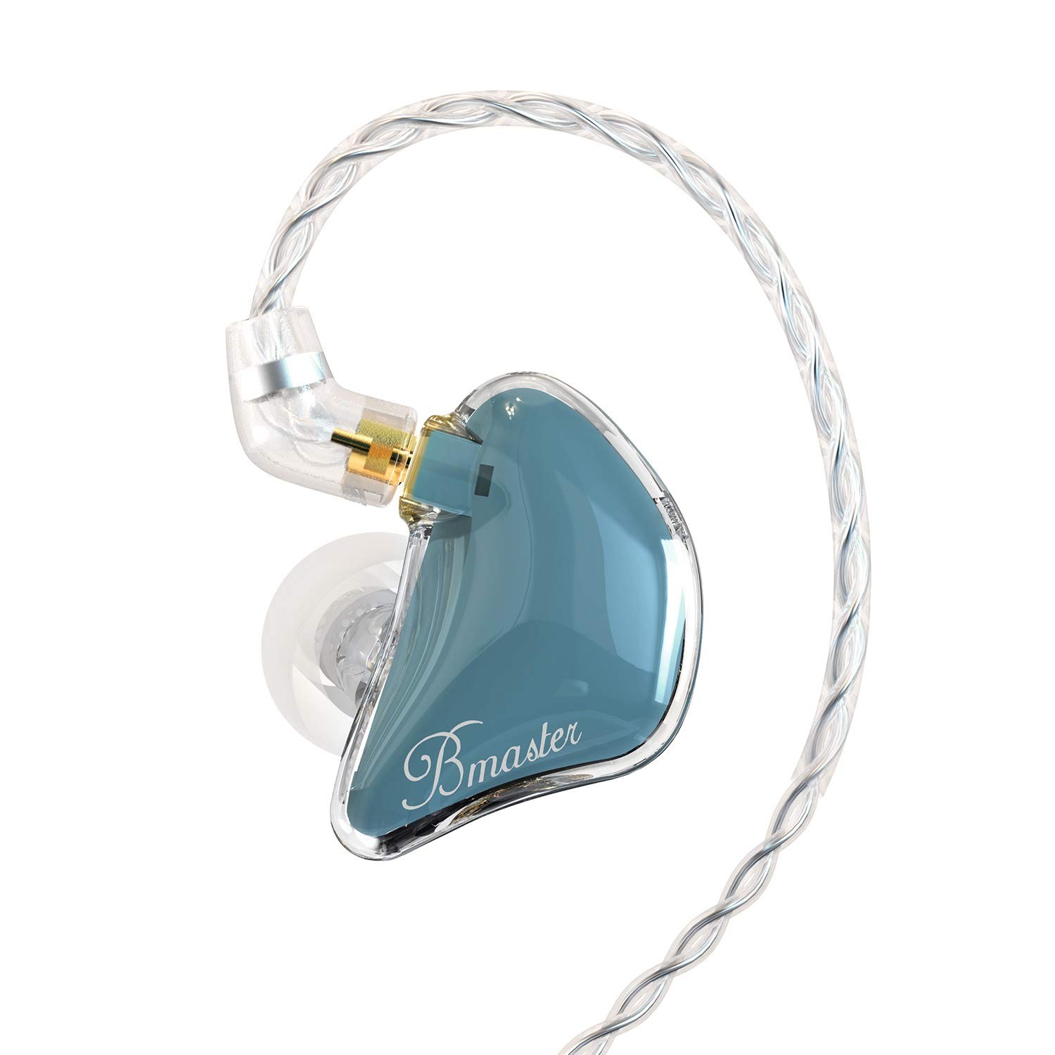 In Ear Headphones Triple Drivers Detachable Cables Blue BASN Bmaster Monitor