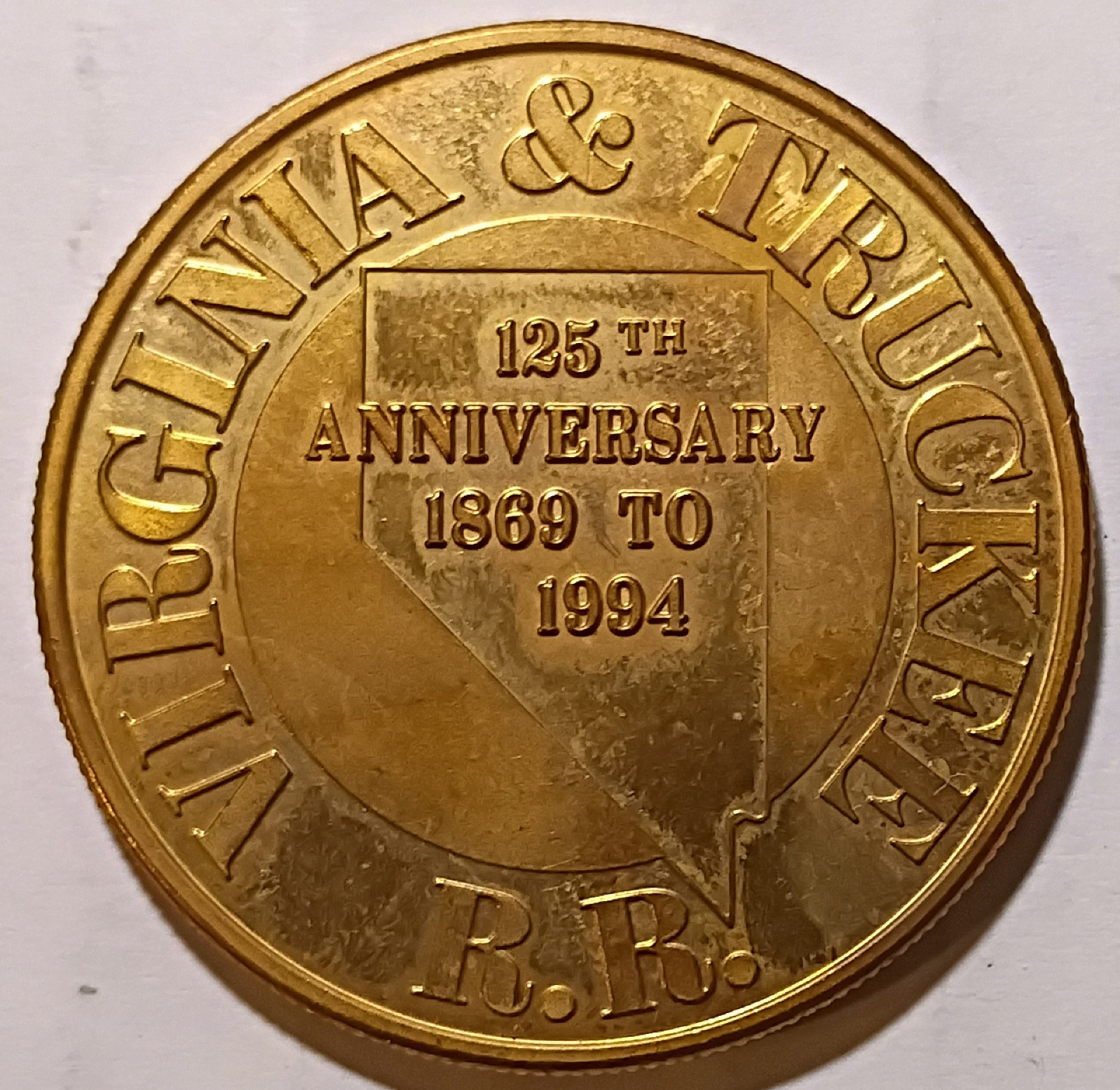 Virginia City, Nevada - Virginia & Truckee R.R. 125th One Round Trip NV 900 B