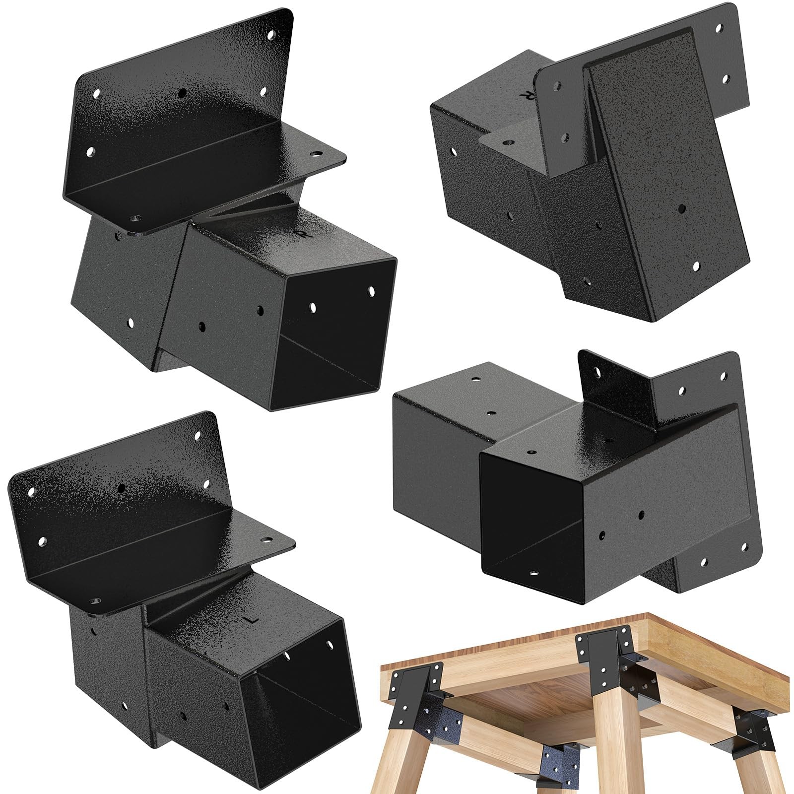 Heavy Duty 4x4 Angle Brackets for Deer Stand & Treehouse, 4 Pack