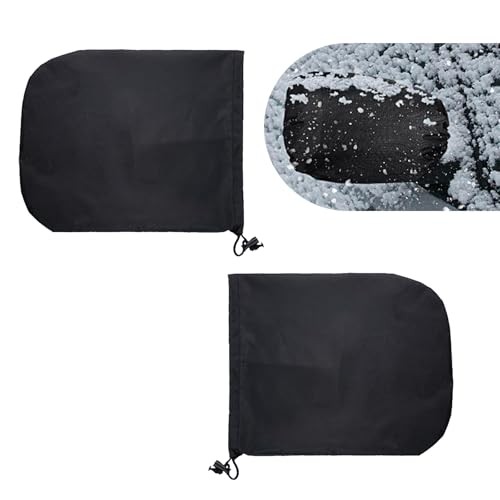 Car Side Mirror Covers, 210D Oxford Fabric Protective Covers for Snow Frost 