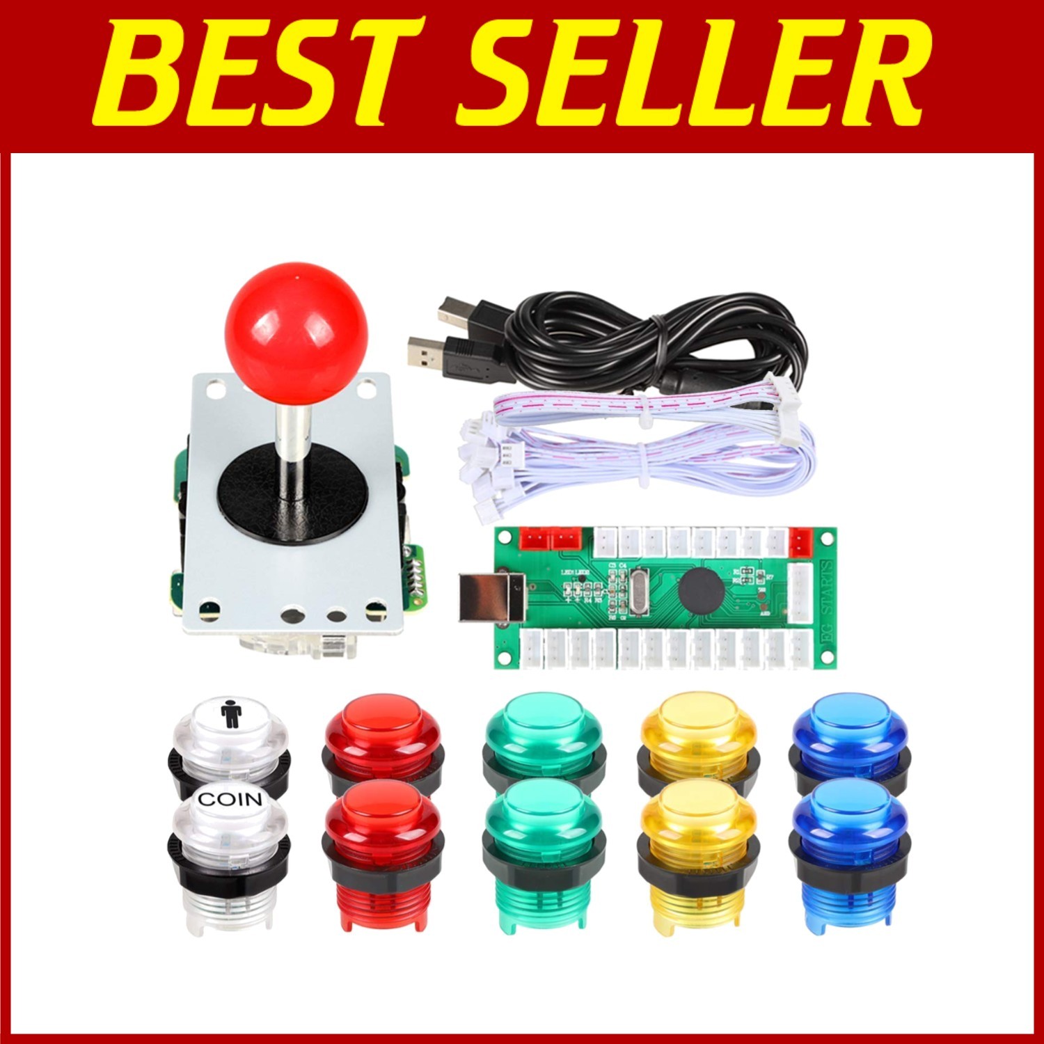 LED Arcade Buttons Kit for Arcade Stick PC