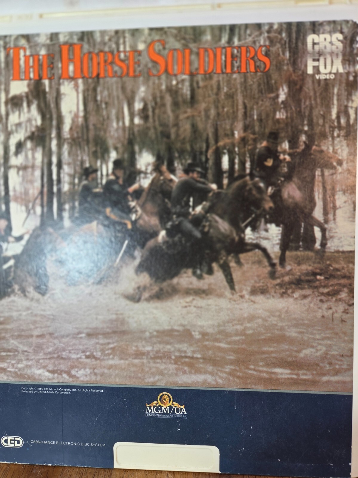 The Horse Soldiers CED Videodisc RCA SelectaVision John Wayne William Holden