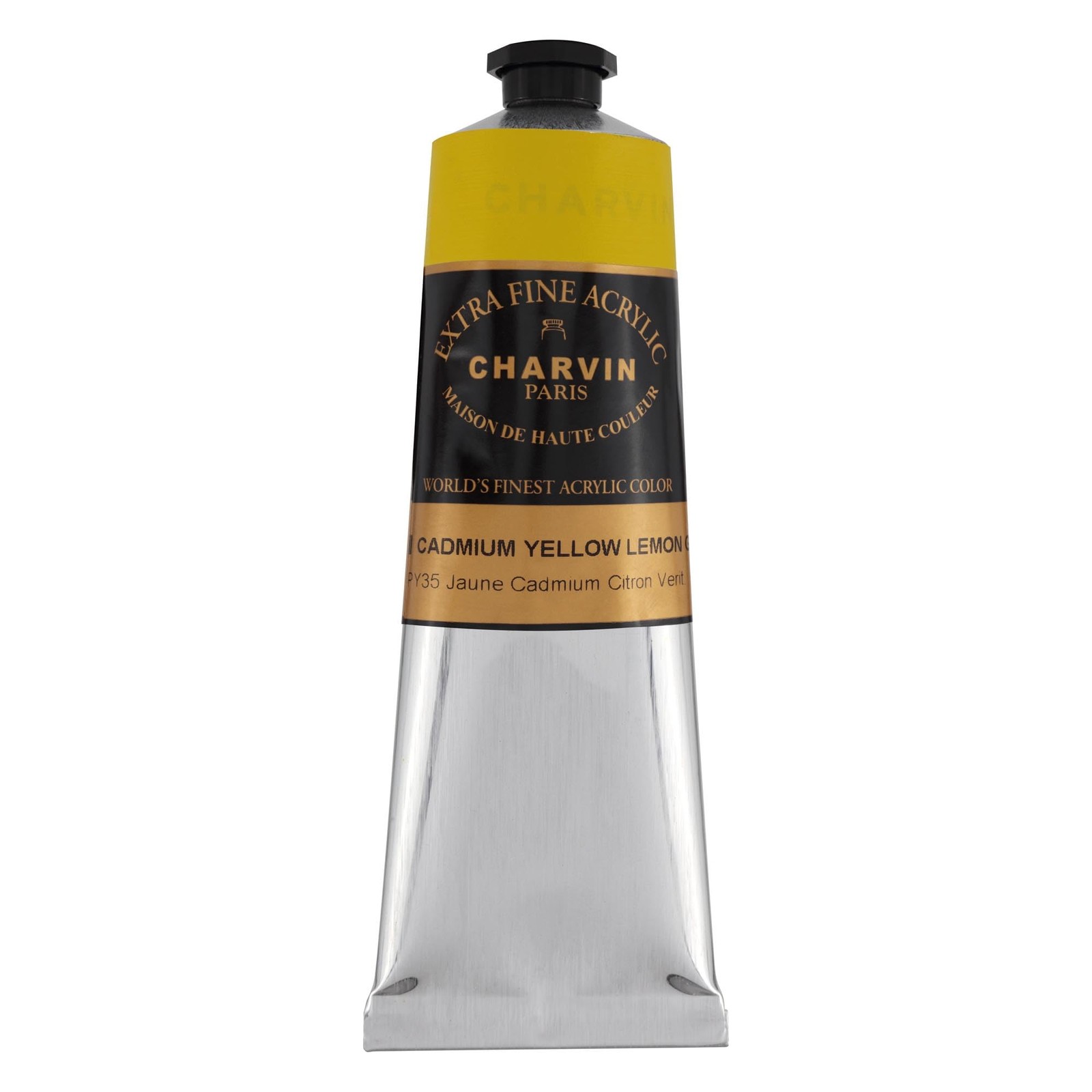 Charvin Extra Fine Acrylic Paint, Cadmium Lemon Yellow 150ml, Nature Hues