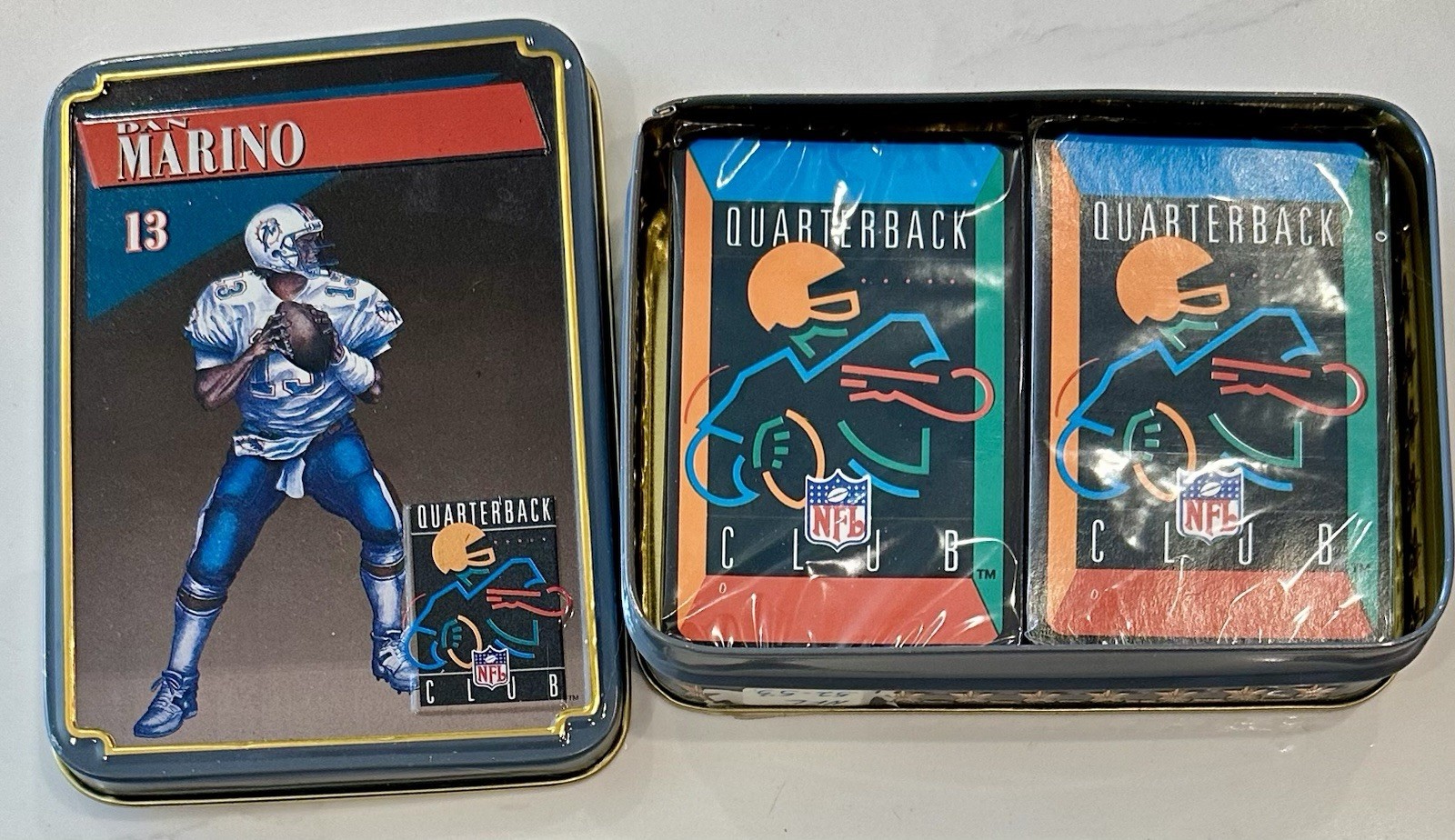 Sealed, NFL Quarterback Club #13 Miami Dolphins Dan Marino Collectible Tin