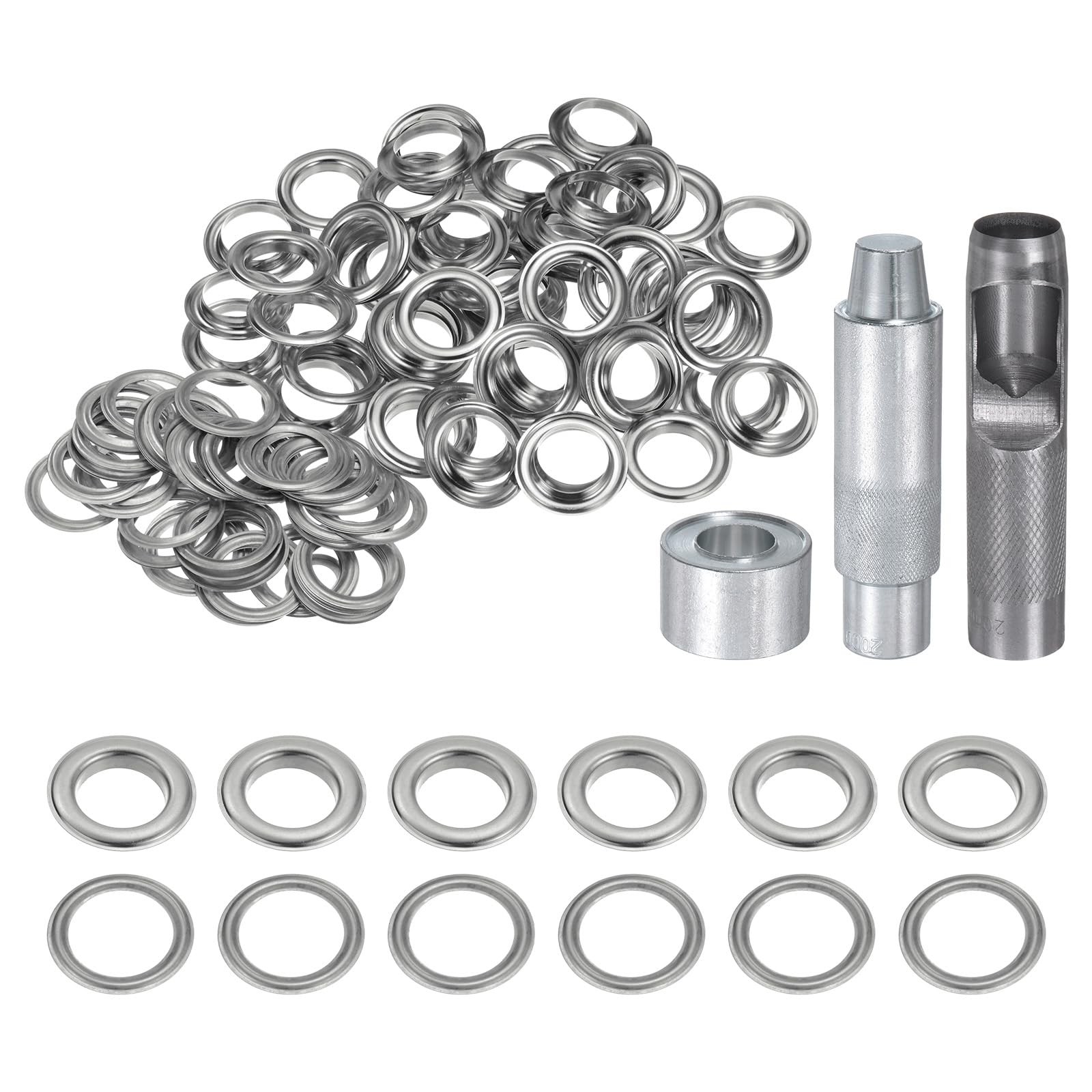 HARFINGTON 100pcs 20mm Copper Grommet Tool Kit Eyelet Set Punch Die Hol Hole