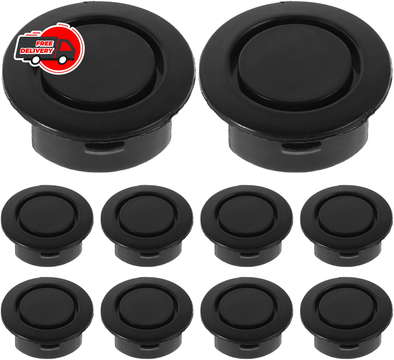10Pcs Bumper Sensor Hole Plugs : Rubber Radar Cover for Parking Assist Univer...