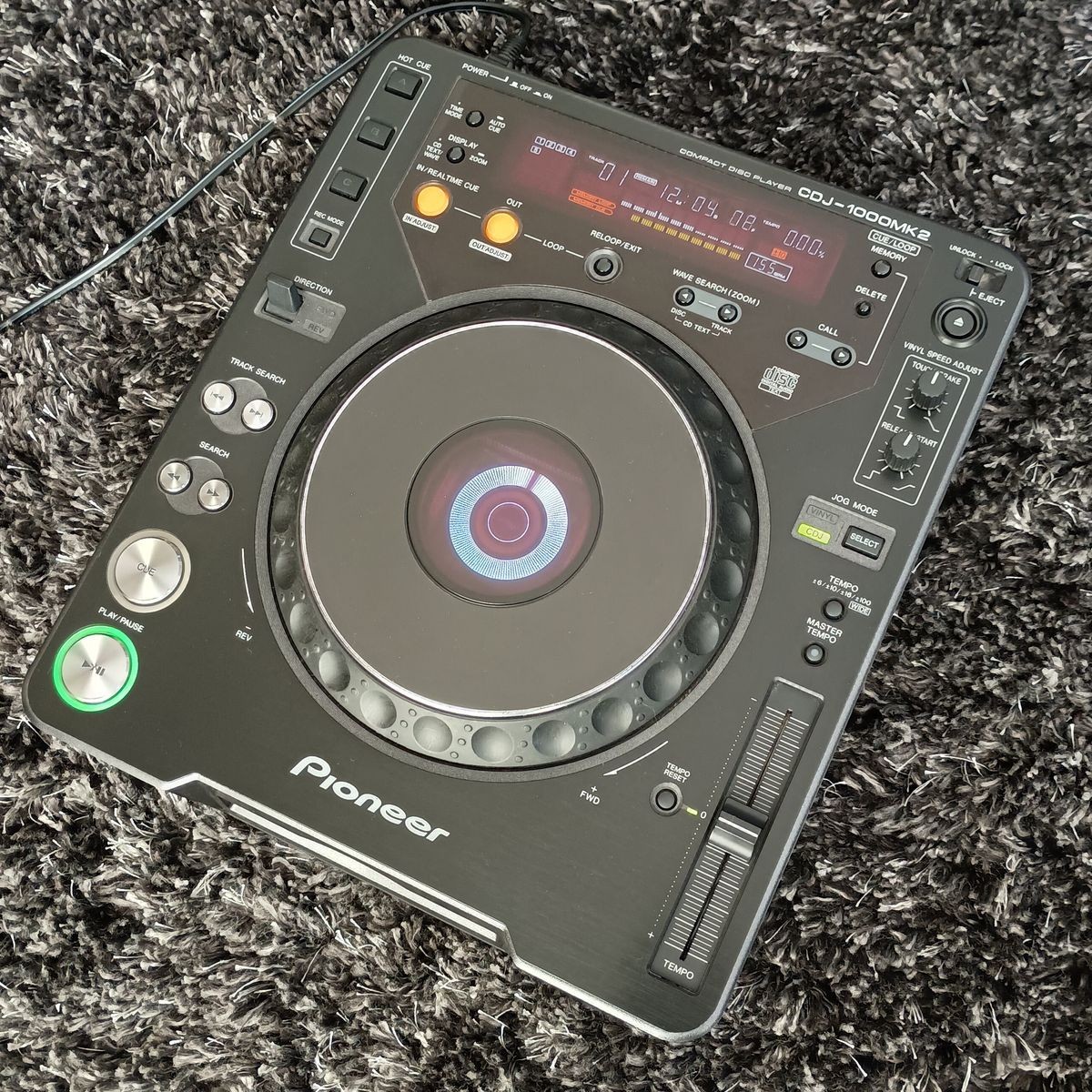 Pioneer DJ CDJ-1000MK2 CD/MP3 Player Black with Power Cable Tested & Working