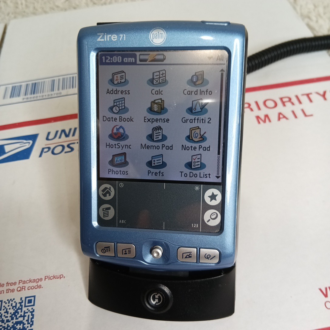 Palm Zire 71 Handheld Computer Retro Tech Digital Camera PDA W/ Cradle AS-IS