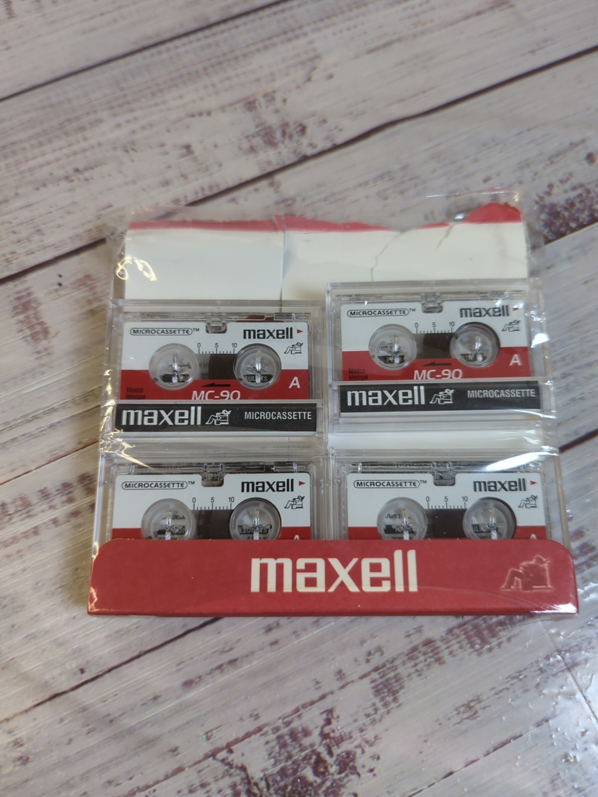 MAXELL MC-90 Microcassette Audio Tapes 90 Minutes Lot Of 4