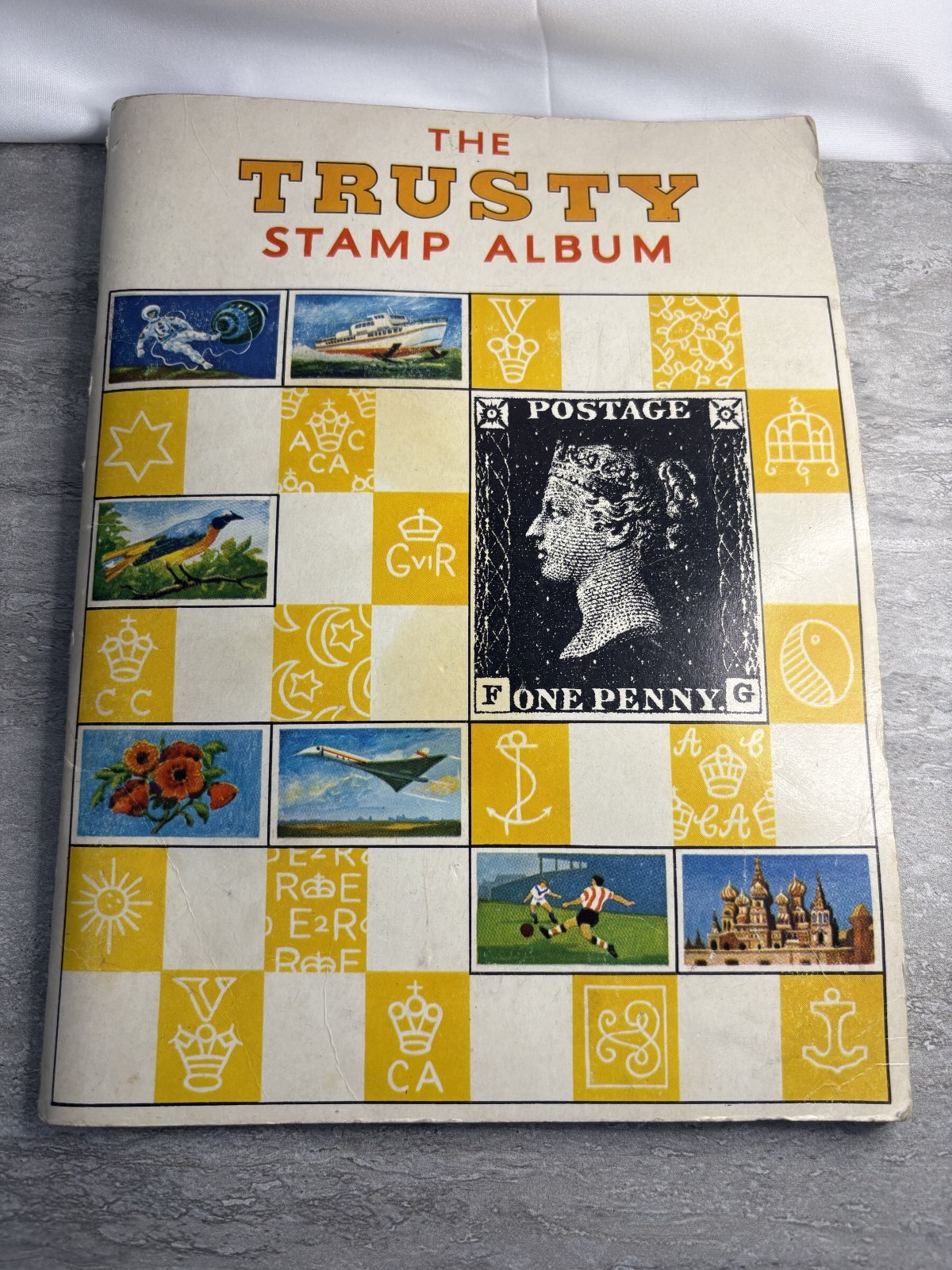 The Trusty Stamp Album with Stamps Vintage