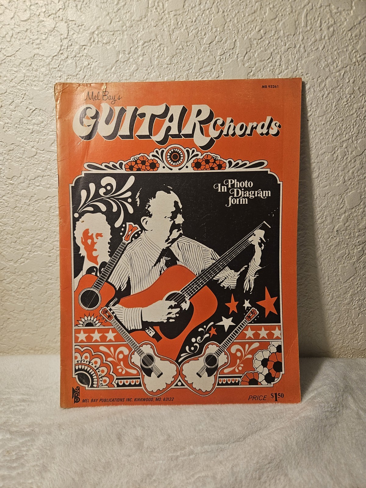 Vintage 1959 Mel Bay Guitar Chords Illustrated Beginner Instruction Book 