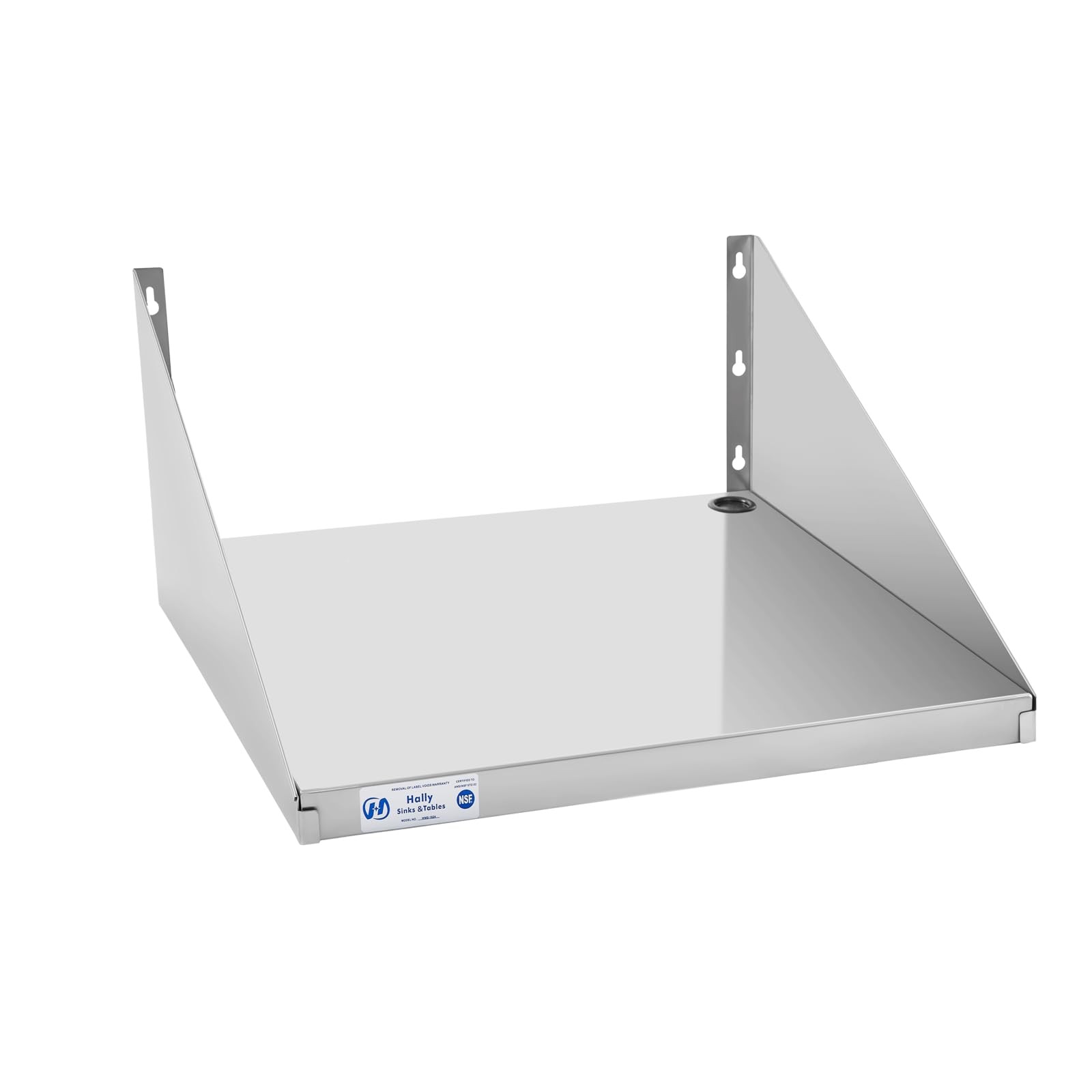 Hally Stainless Steel Microwave Shelf 24"x24" 200 lb, NSF Commercial Heavy Du...