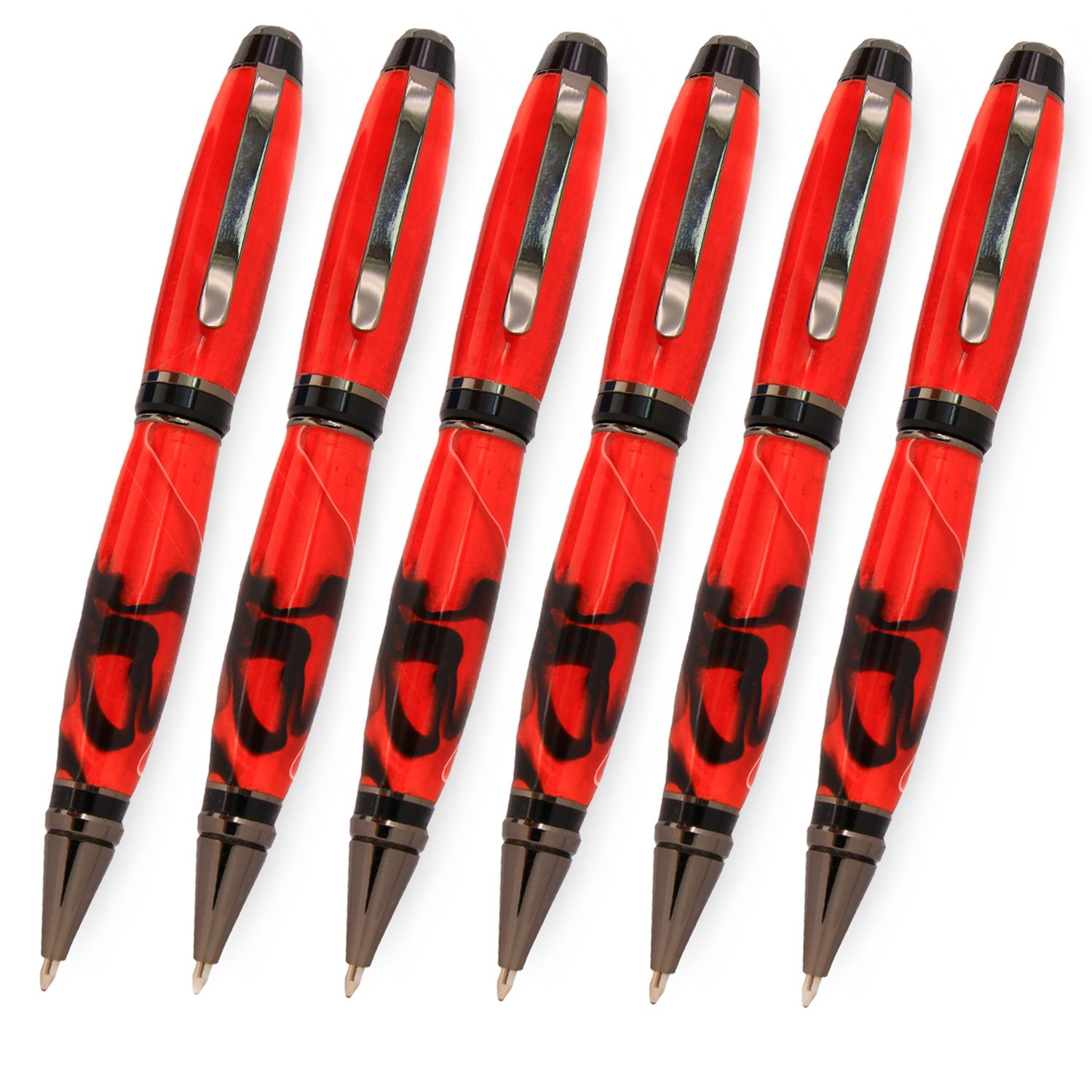 Cigar Pen Kit, Gun Metal Finish, 6 Pack, Legacy Woodturning