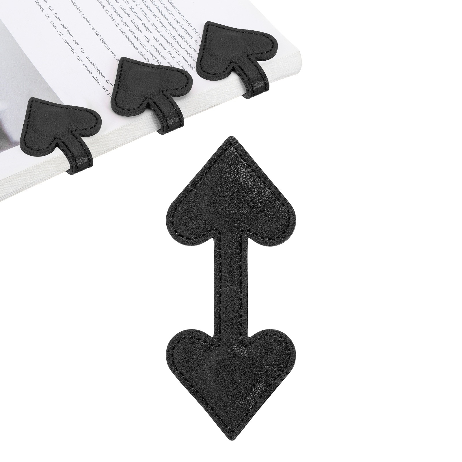 Magnetic Bookmarks, Heart Shape Book Marks Magnet Markers, Black