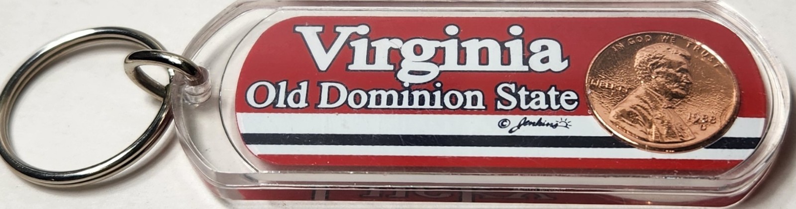 Virginia "Old Dominion State" Collectible Keychain/Keyring (4") Heavy Duty(Lucky
