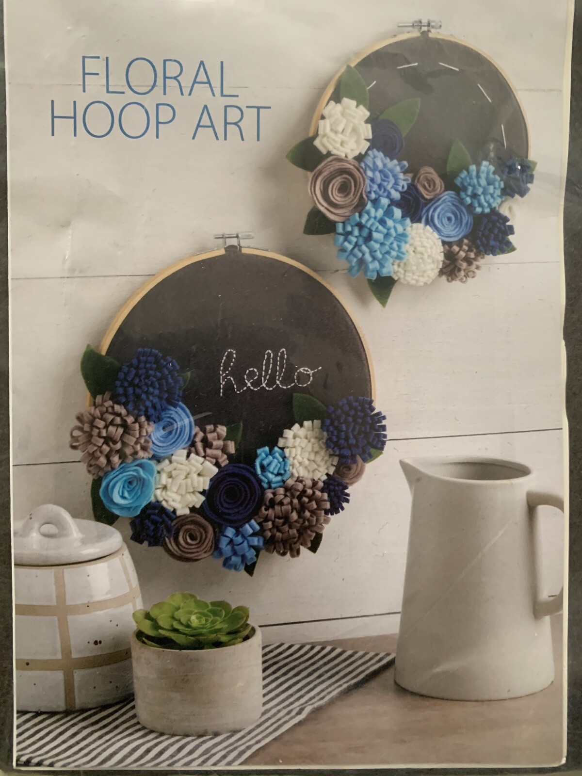 Floral Hoop Art Annie’s Creative Woman Craft Of The Month Felt Flowers