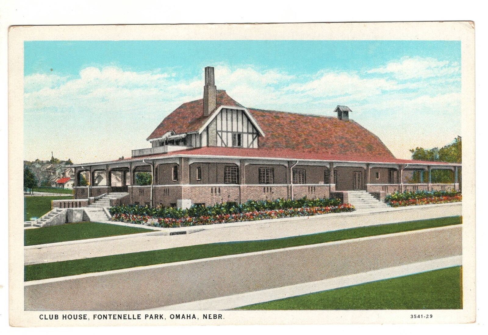 Club House Fontenelle Park Omaha Nebraska Postcard NE