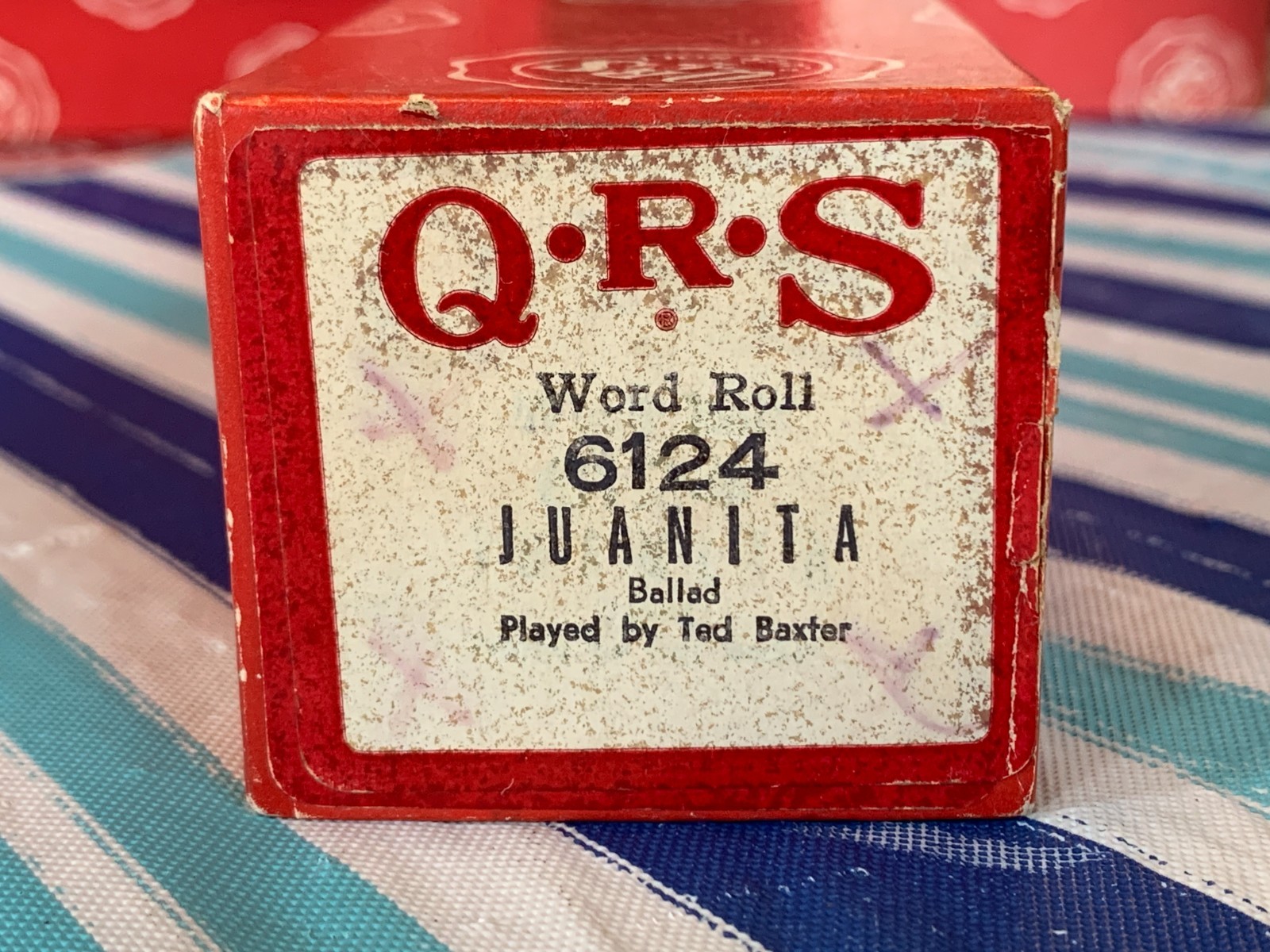 Vintage Q-R-S Player Piano Roll 6124 Juanita