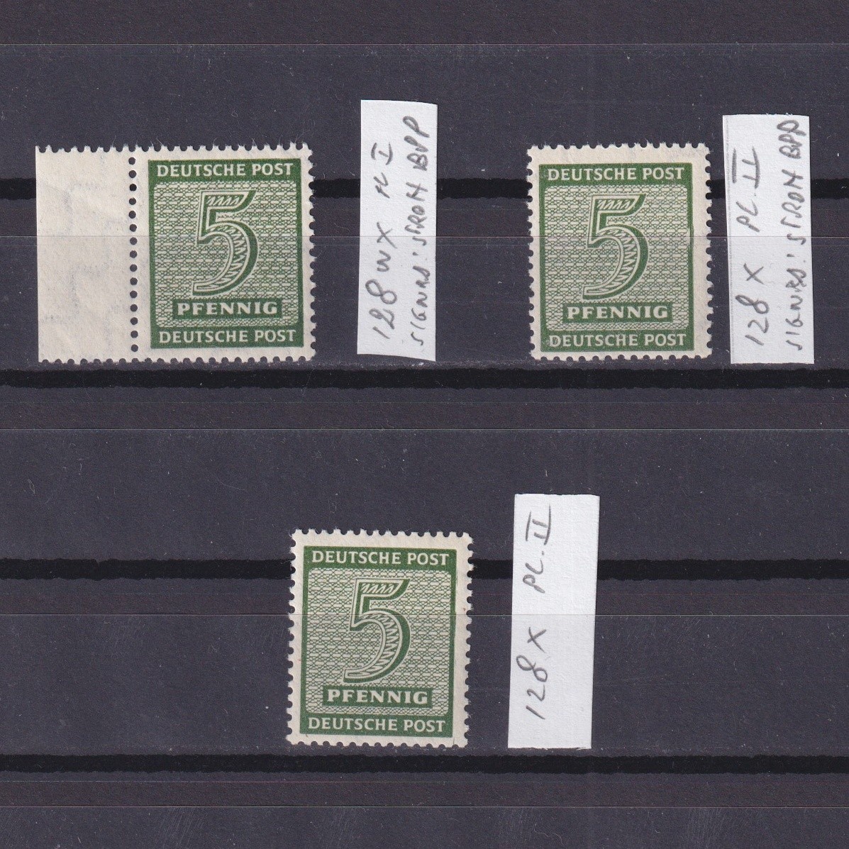 GERMANY 1945 Soviet zone, Mi# 128, different plates, signed, MNH