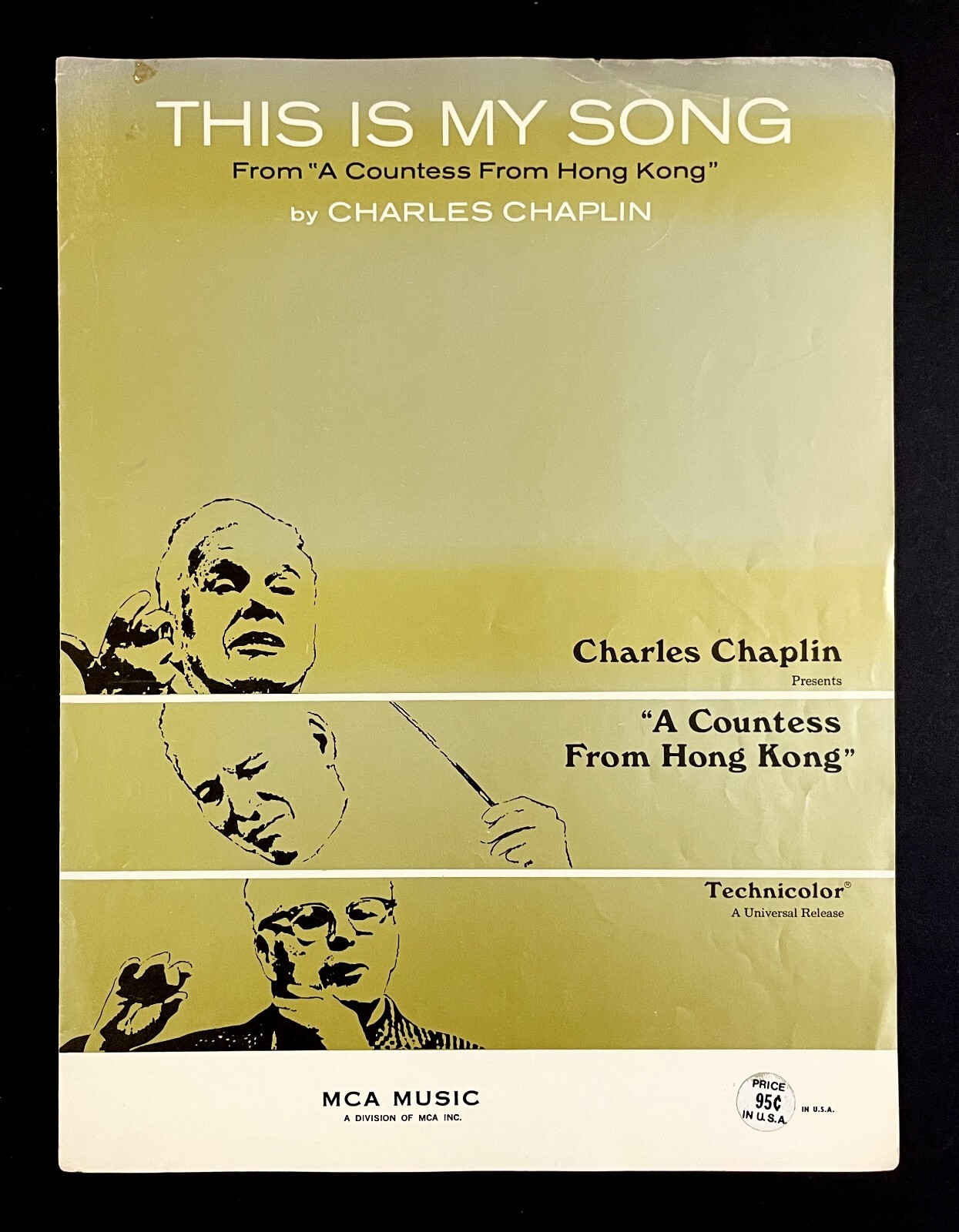 This Is My Song Countess From Hong Kong 1967 Chaplin VTG Sheet Music Piano Vocal