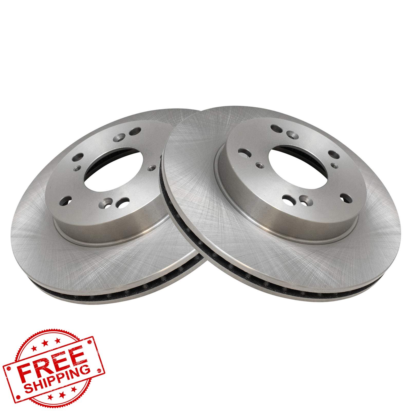 TRQ Front Brake Rotors 13-14 Acura ILX 12-15 Honda Civic Vented