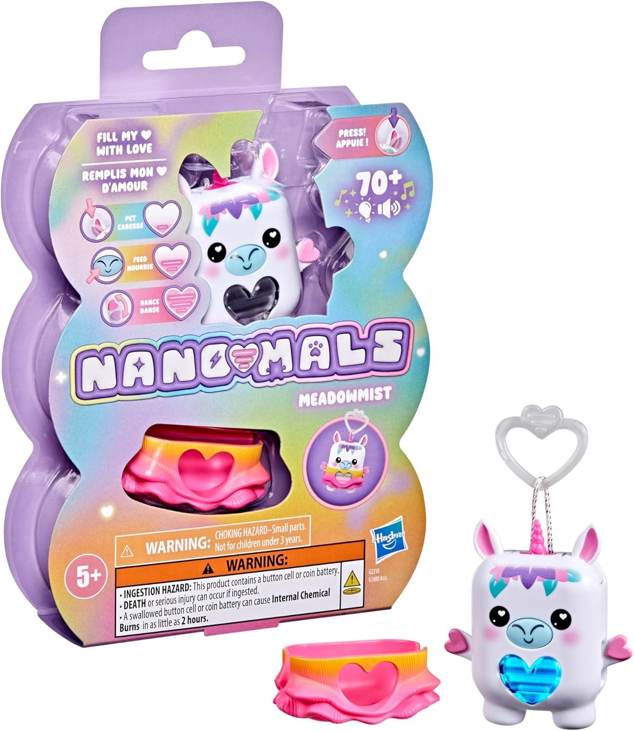 Nano-mals Meadowmist The Unicorn, Electronic Pet Toy, Interactive Fidget Toy