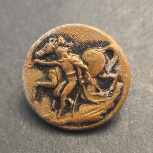 Vintage The Wounded Cuirassier Button