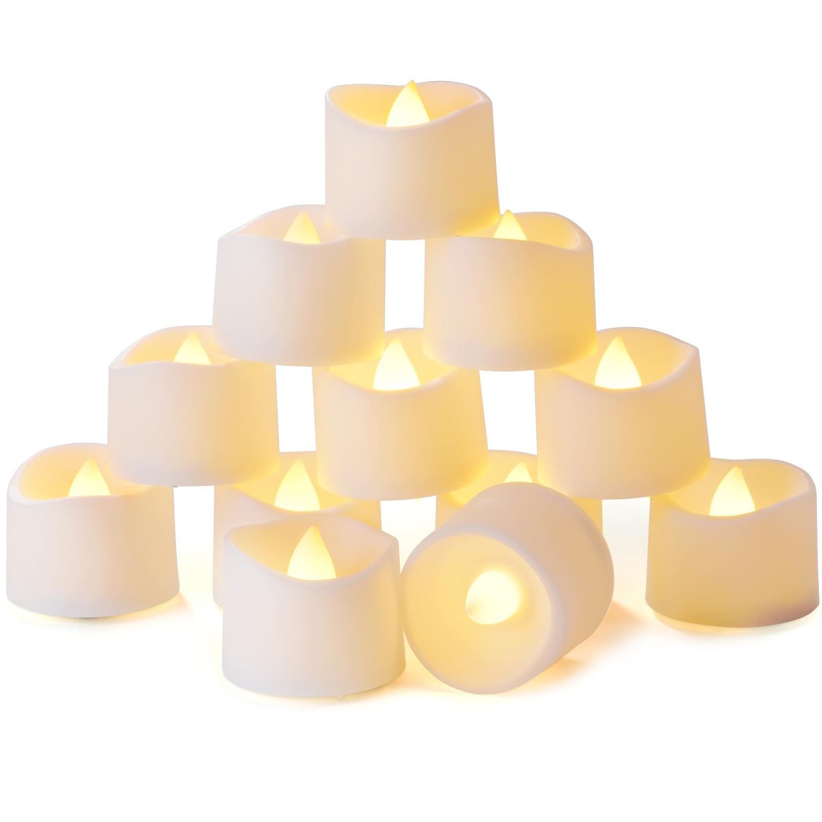 Timer Tea Lights Candles Battery Operated, 6H Timer Built-in, Auto On Daily, ...