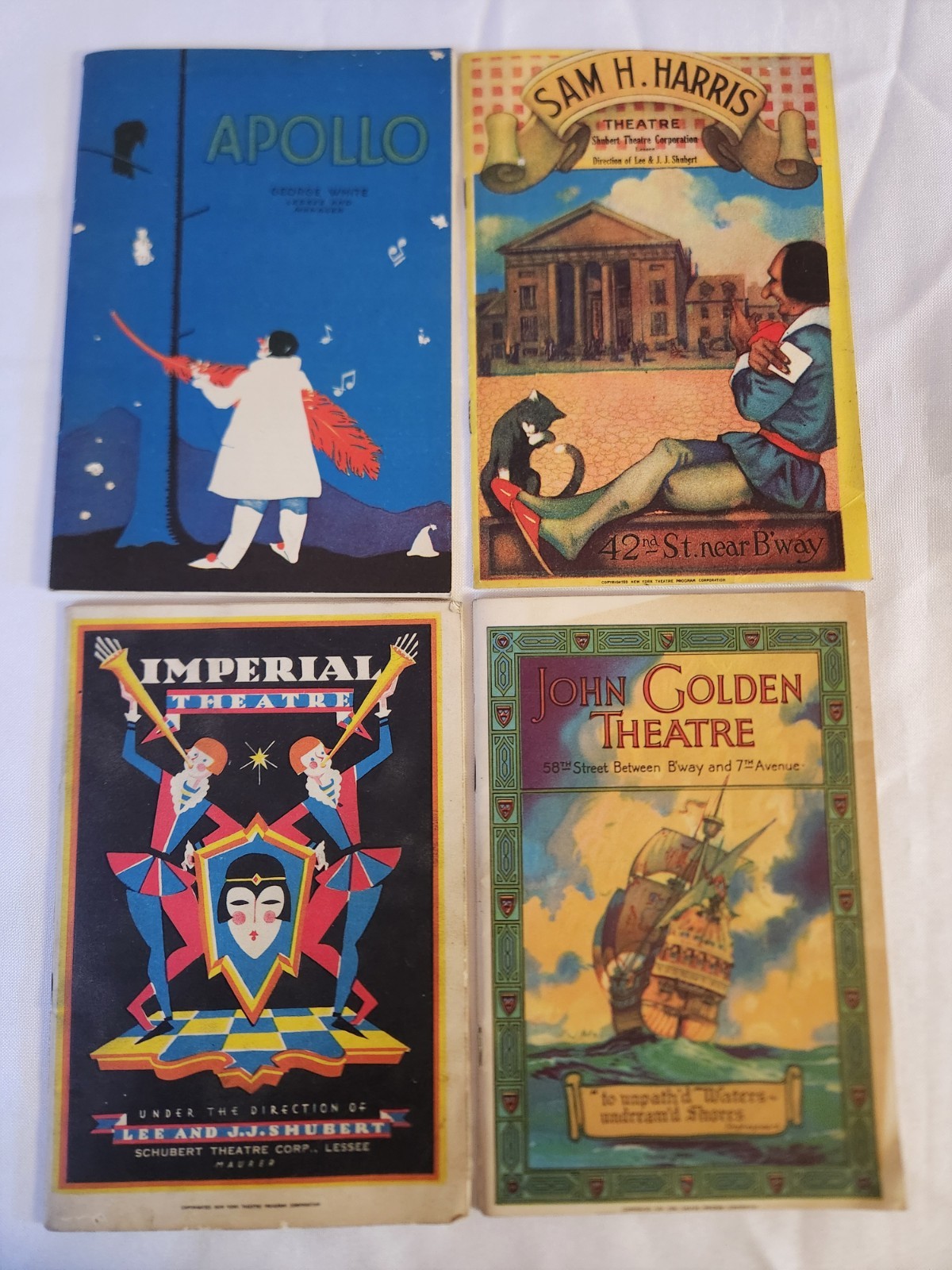 Playbills Lot Of 4 1928 Broadway Theaters New York Antique. Apollo, Imperial