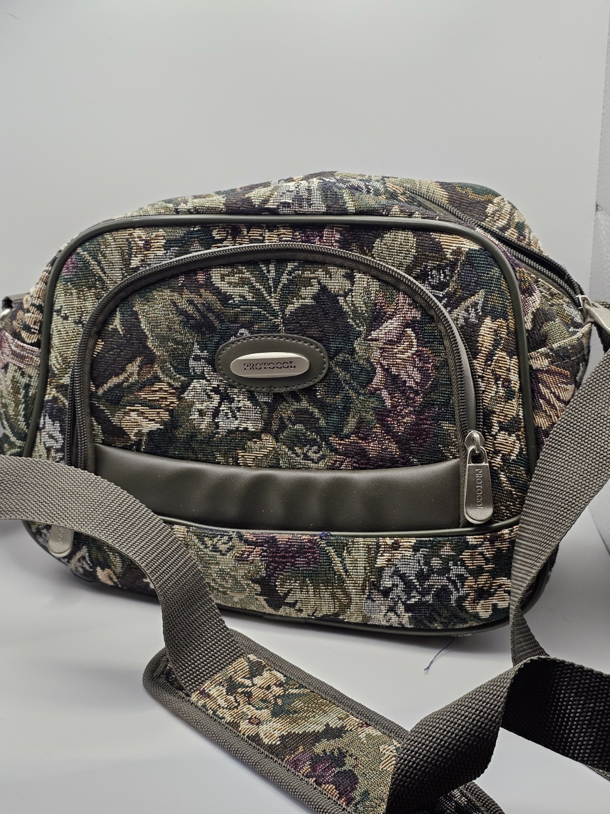 Protocol Vintage 1980's Floral Tapestry Carry On Bag Cottagecore Bohemian Travel