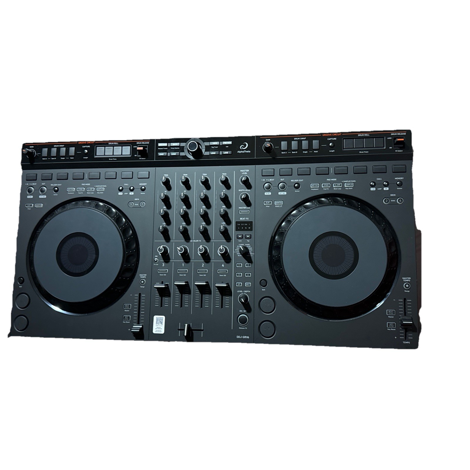AlphaTheta DDJ-GRV6 4-Channel DJ Controller for Rekordbox or Serato DJ Pro