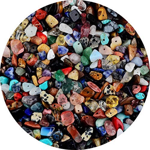 Natural Chip Stone Beads About 400 Pieces Irregular Gemstones 5-8mm Multicolor