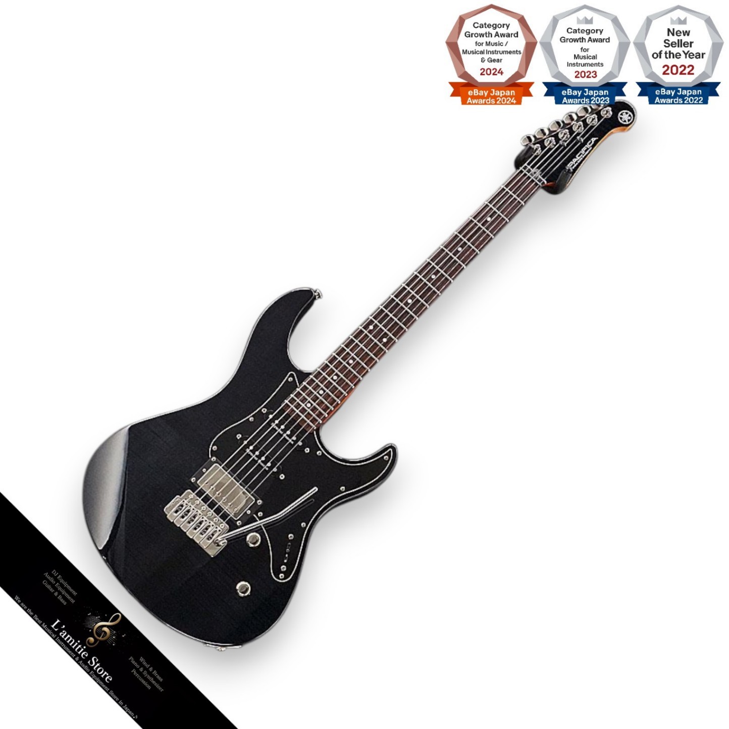 YAMAHA Pacifica 612VIIFM Electric Guitar Trans Black 3PU