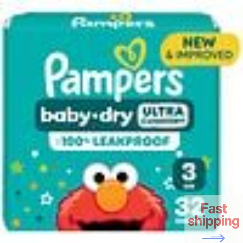 Pampers Baby Dry Ultra Cushiony Diapers, Size 3 (13-26 lbs), 32 ea