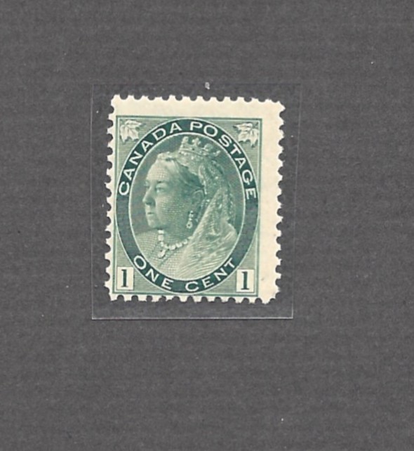 Canada Stamp #75, One Cent Grey Green Victoria Numeral, MNH, F, CV +/- $30.00