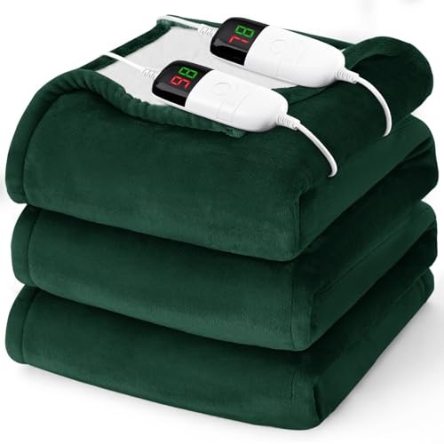 Heated Electric Blanket Size - 84" x 90" Heating Blanket with Dual Queen Jasper