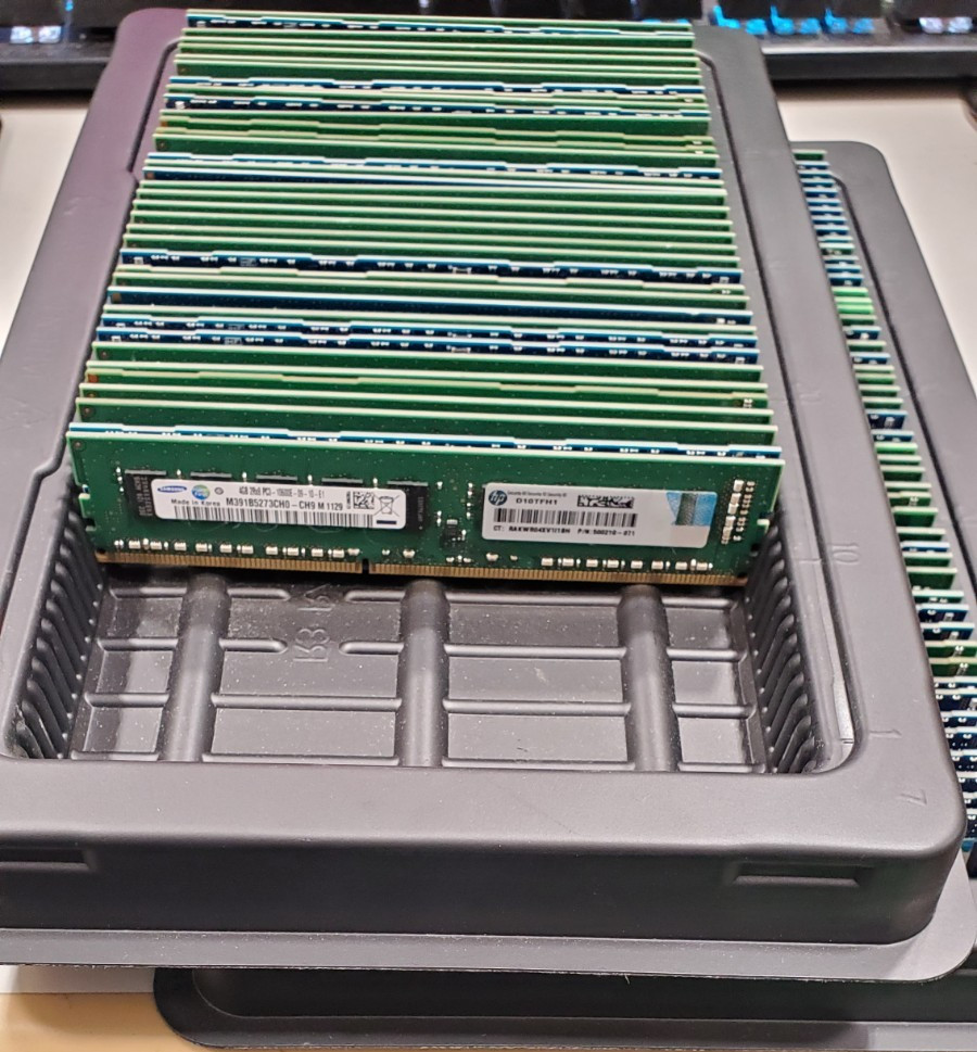 LOT OF 88 MIXED BRAND 4GB  PC3L / PC3 SERVER ECC MEMORY