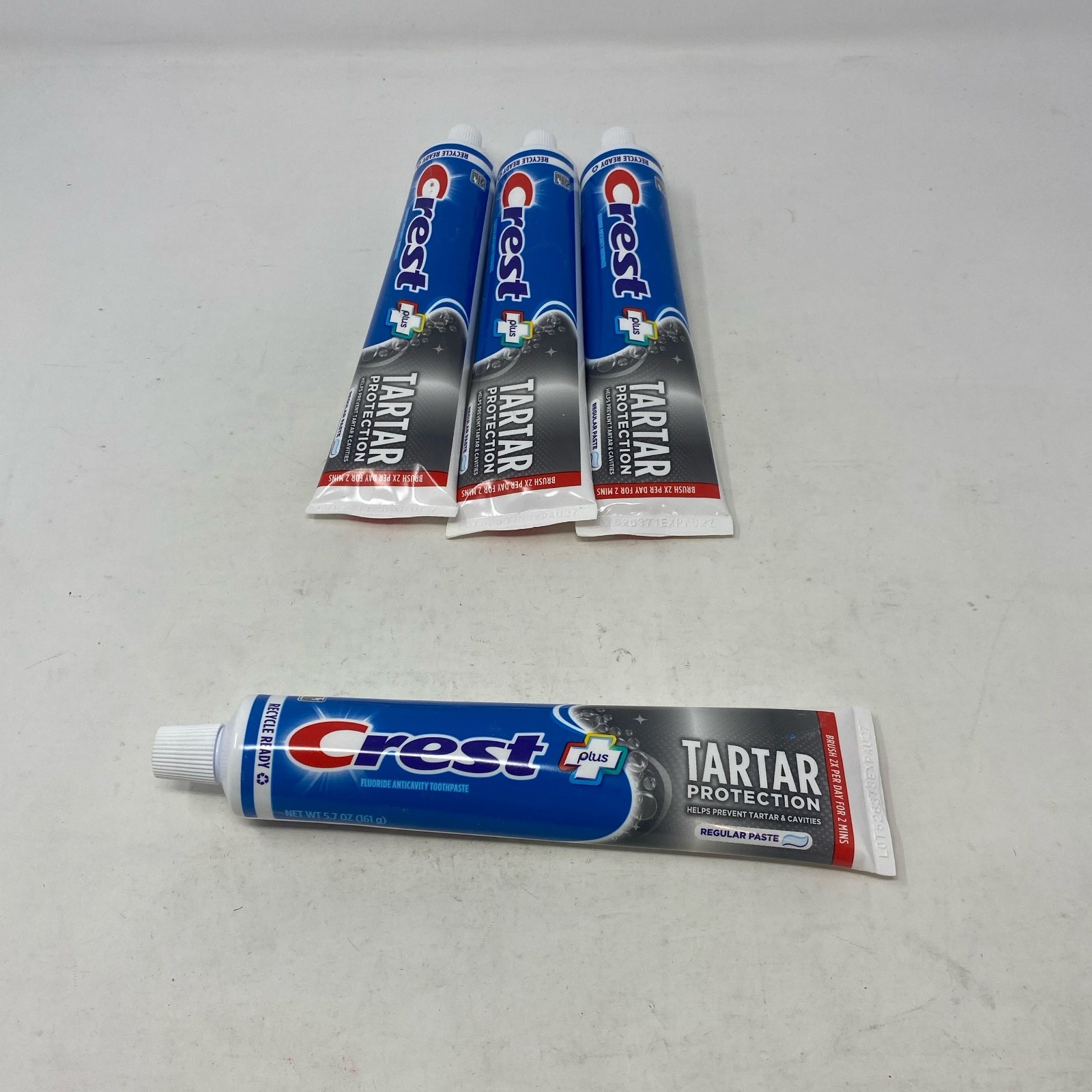 Crest Tartar Protection Regular Paste 5.7oz (4 Tubes)