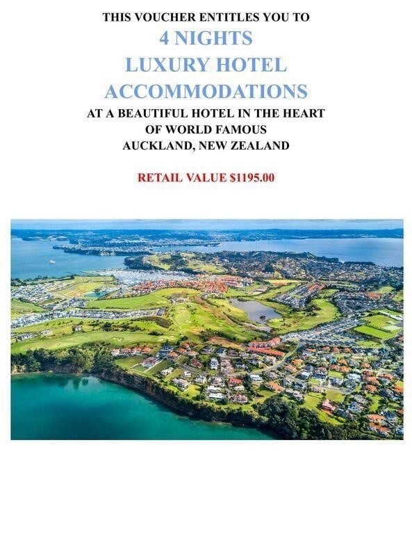 AUCKLAND, NEW ZEALAND 5 Days/4 Nights Vacation Pkg