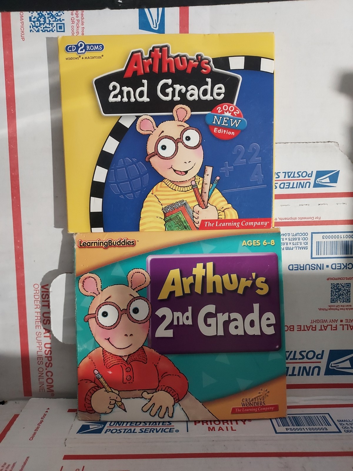 2 Used Arthur's 2nd Grade CD-ROM 2002 Edition Ages 6-8 Pc Windows & Mac - #139