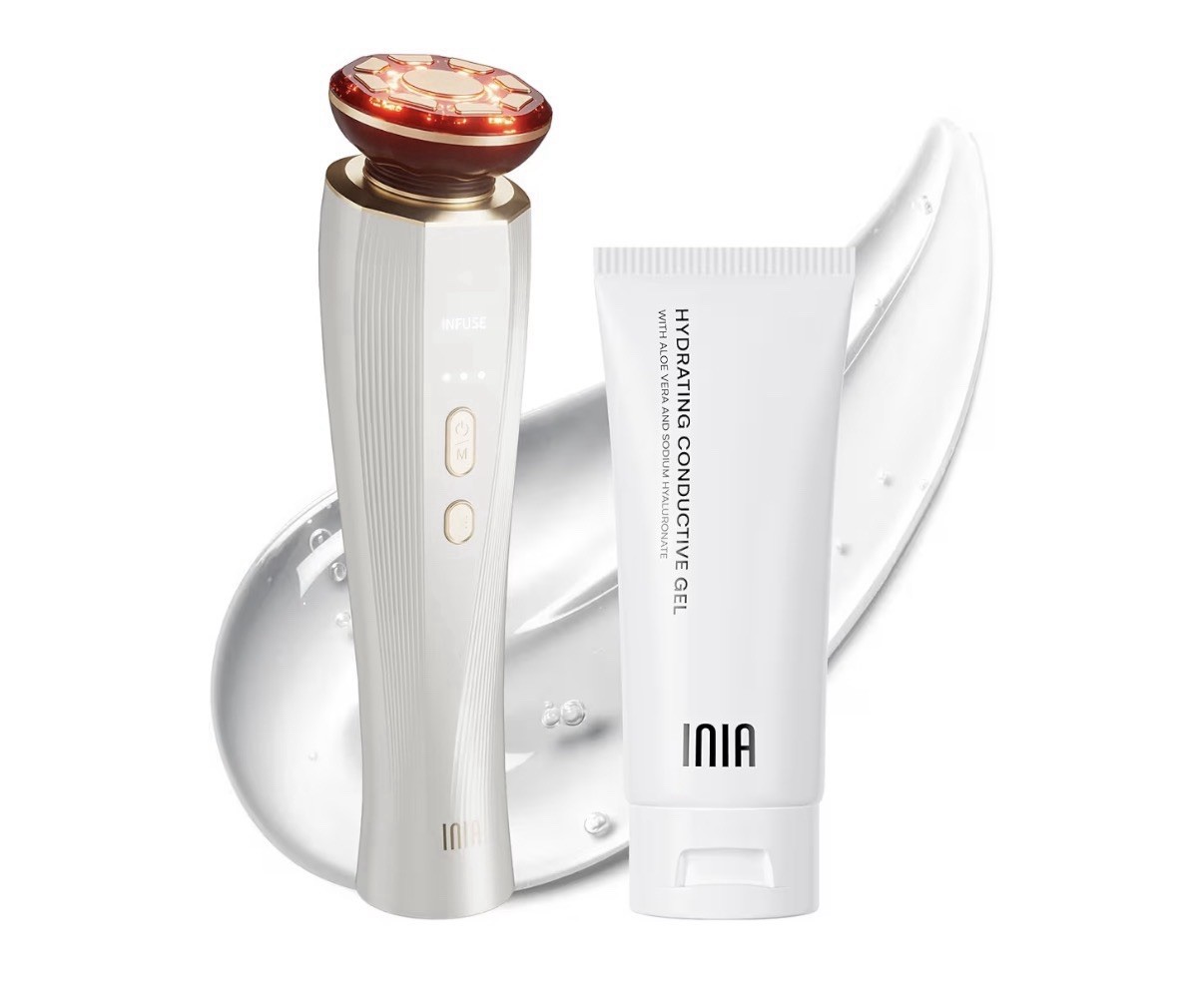 INIA 3-in-1 Red Light Therapy for Face and Neck Facial Massager Beauty Tool