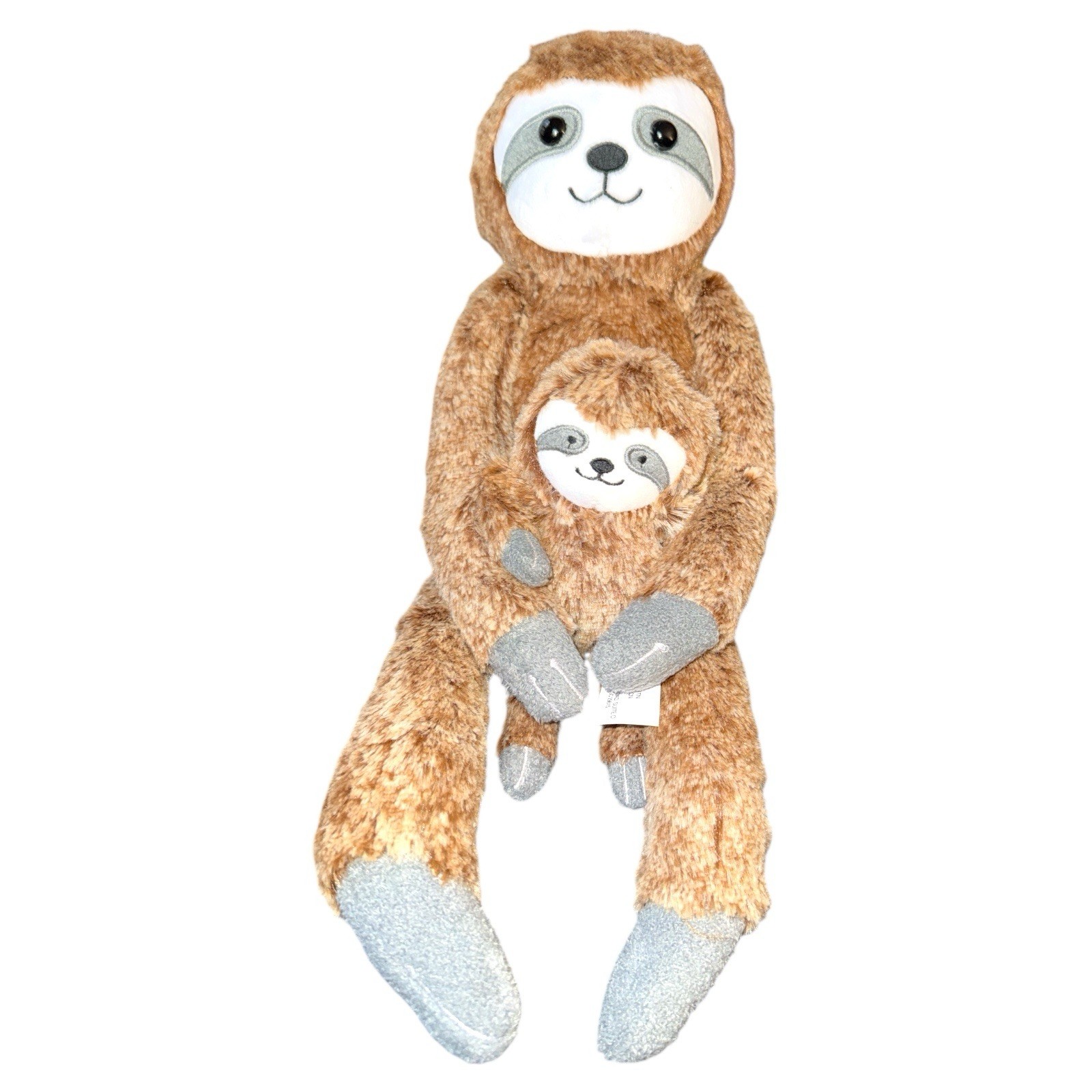 Cloud Island Plush Toy Rattle Set Mom & Baby Sloth Plush Stuffed Animals