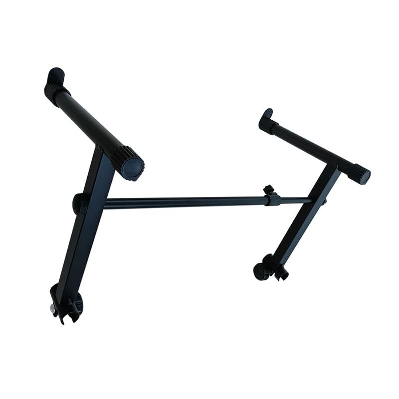 2 Tier Keyboard Stand Extension Adjustable Digital Piano Metal Rack Black