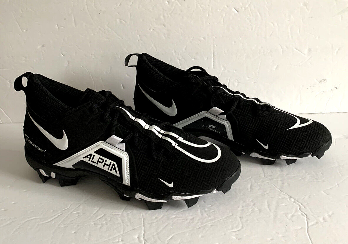 Nike Alpha Menace 3 Shark Mens NEW CV0582-001 Black Football Cleats Size 9.5