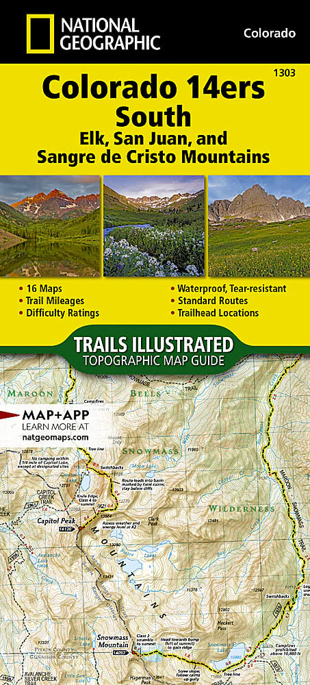 Colorado 14ers South: Map #1303